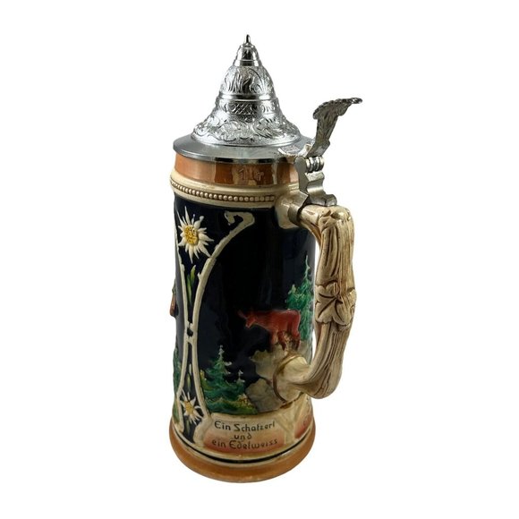 Thewalt DBGM Western Germany Beer Stein Stoneware Relief Mug - Picture 4 of 12